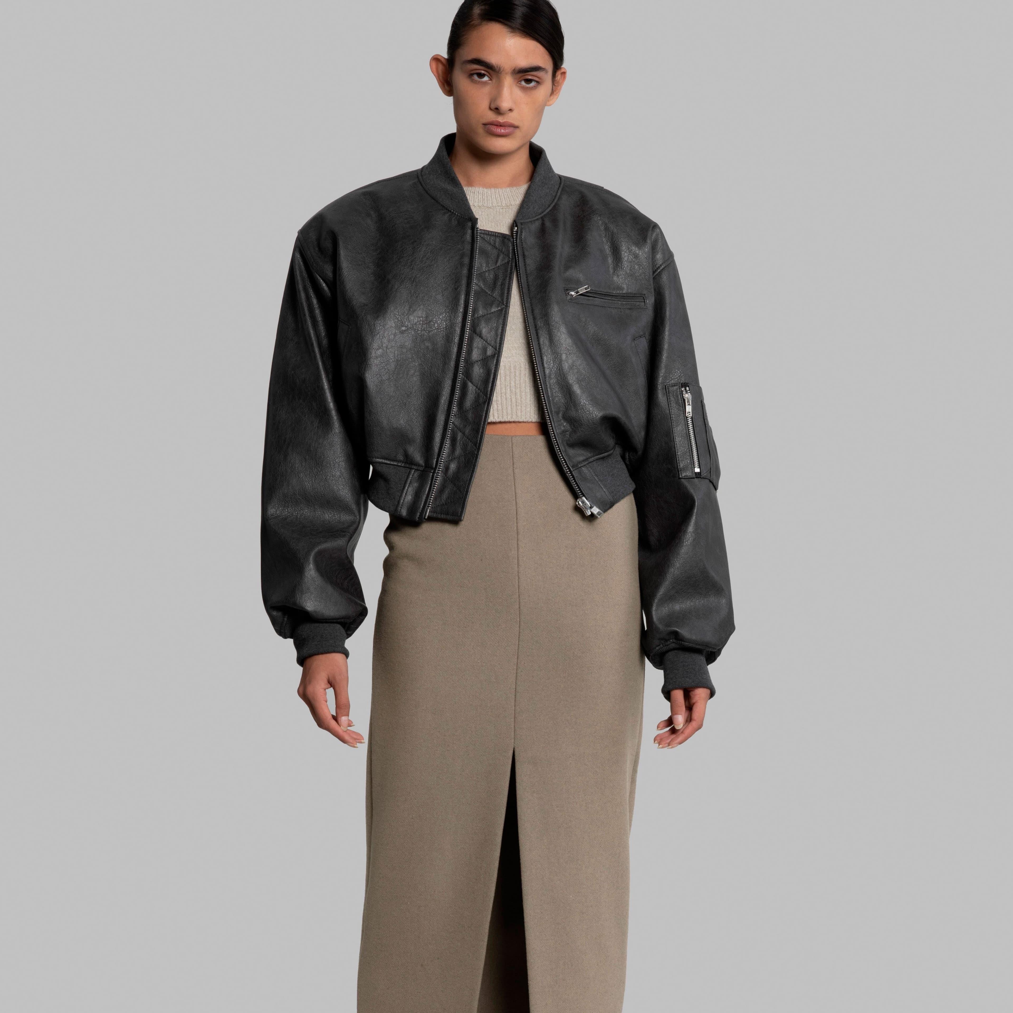 The Frankie Shop Leather Bomber - Image 2