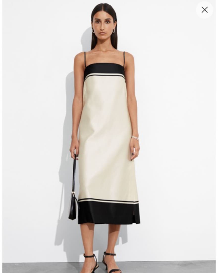 & Other Stories Strappy Satin Midi Dress - Image 2