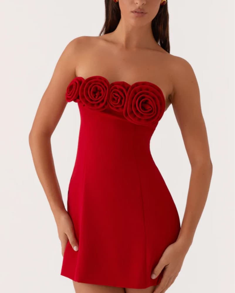Red Rose Peppermayo Dress - Image 3