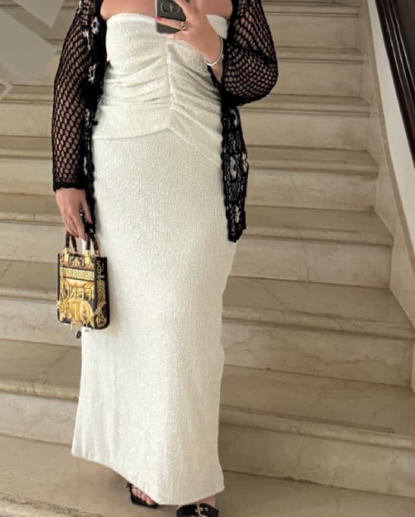 Plus Size Sequin White Set - Image 2