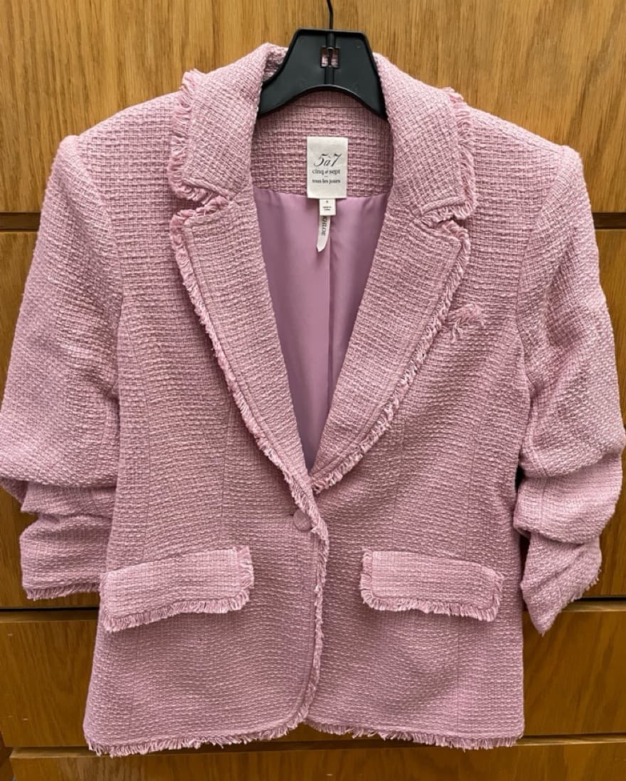 Cinq à Sept Boucle Khloe Blazer in Pink - Image 1