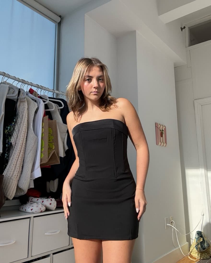 With Jéan Chic Black Strapless Dress - Image 4