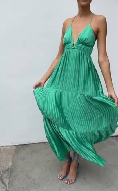 Ba&sh Wasta Green Maxi Dress - Image 5