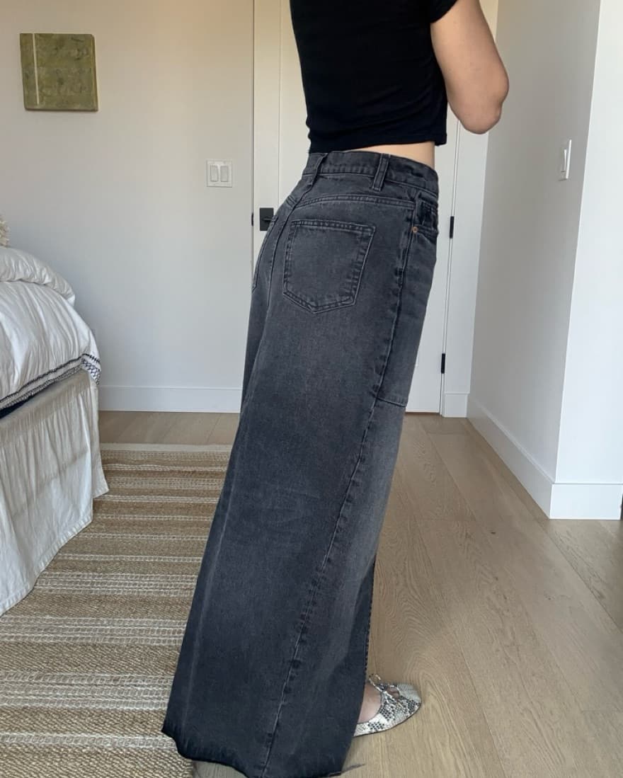 Reforrmation Black Denim Maxi Skirt - Image 3