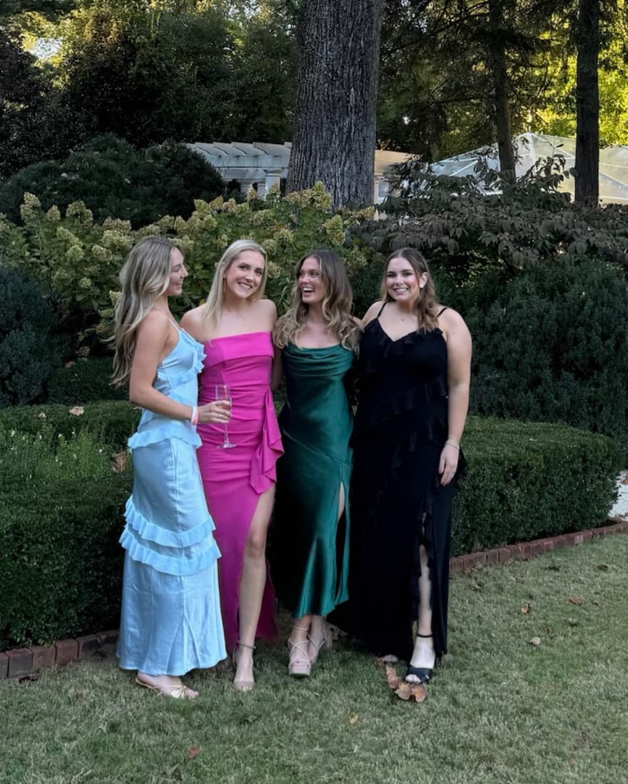 Green satin Midi Dress - Image 4