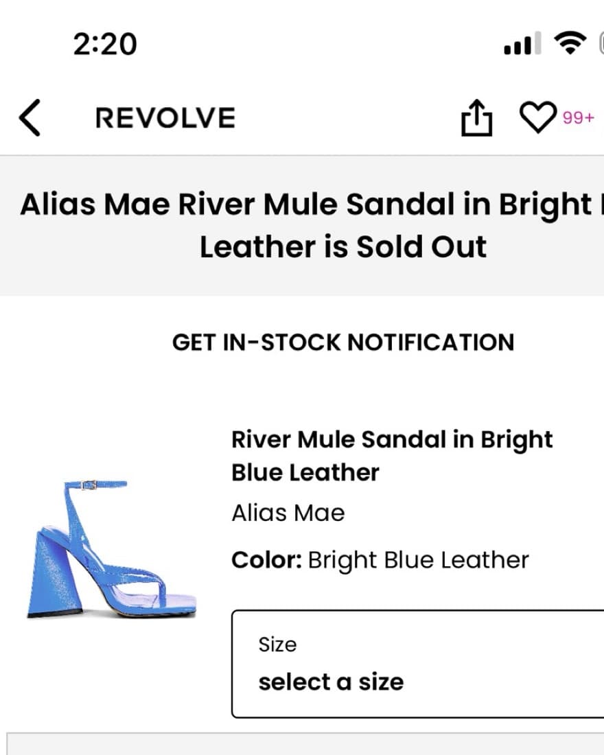 Alias Mae Bright Blue Leather Heel - Image 2