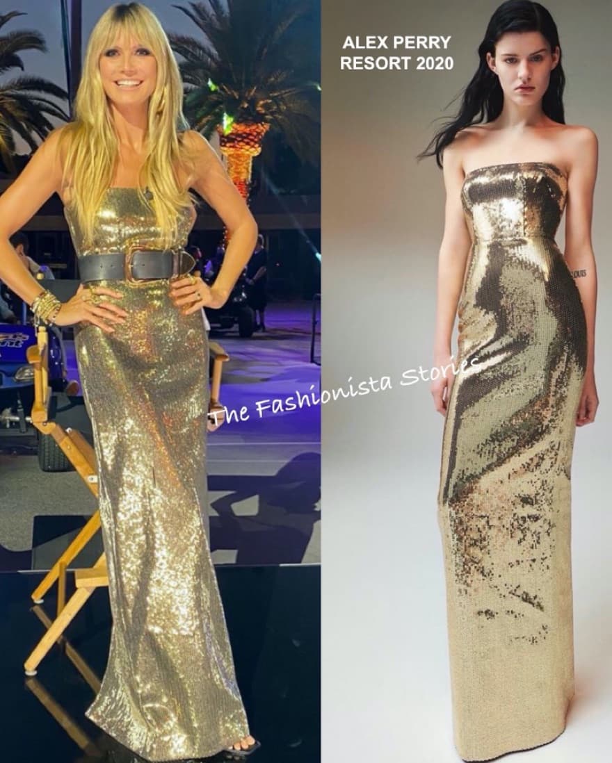 Resort 2020 Alex Perry Gold Sequin Dress - Image 1