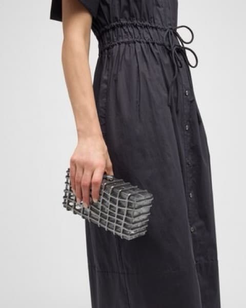 Cult Gaia Rina Clutch In Silver - bag - Image 3