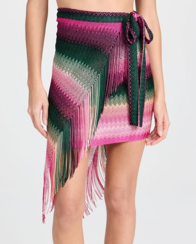 🐚 Missoni Pareo Pink & Green Wrap Coverup -  - Image 2