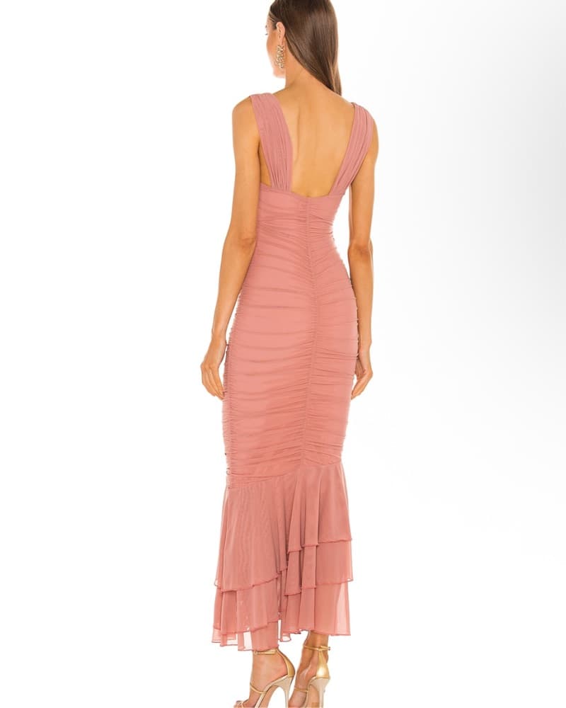 Michael Costello Hilary Gown In Blush  - Image 3