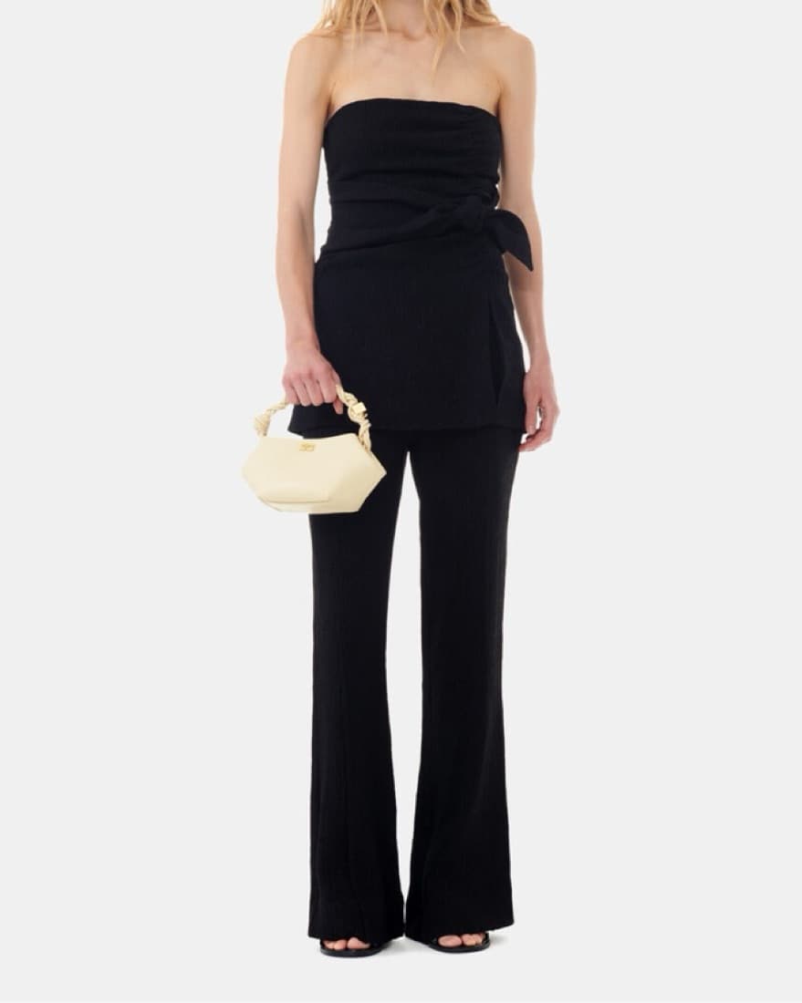 Ganni Viscose Stretch Shirt/ Flair Pants - Image 3