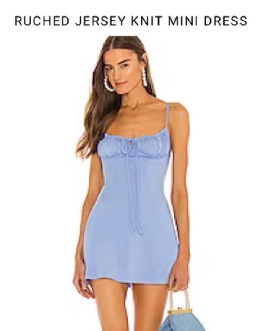 Weworewhat Ruched Blue Jersey Dress - Image 2