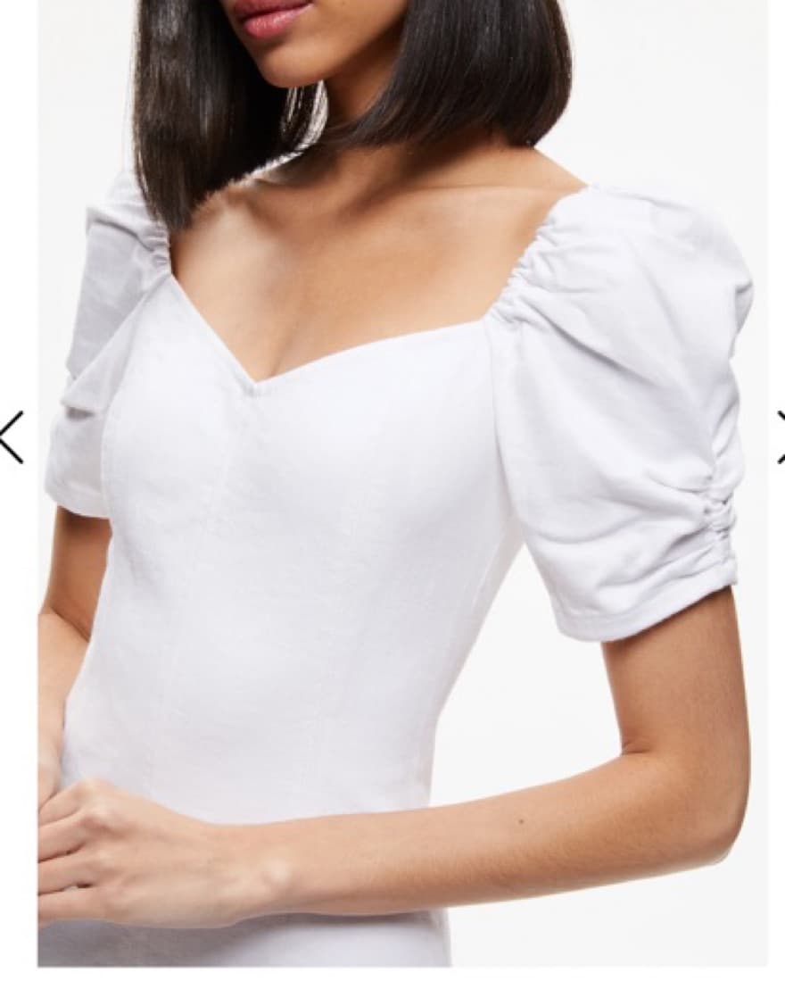 Alice and olivia Puff Sleeve Denim Mini  - Image 6