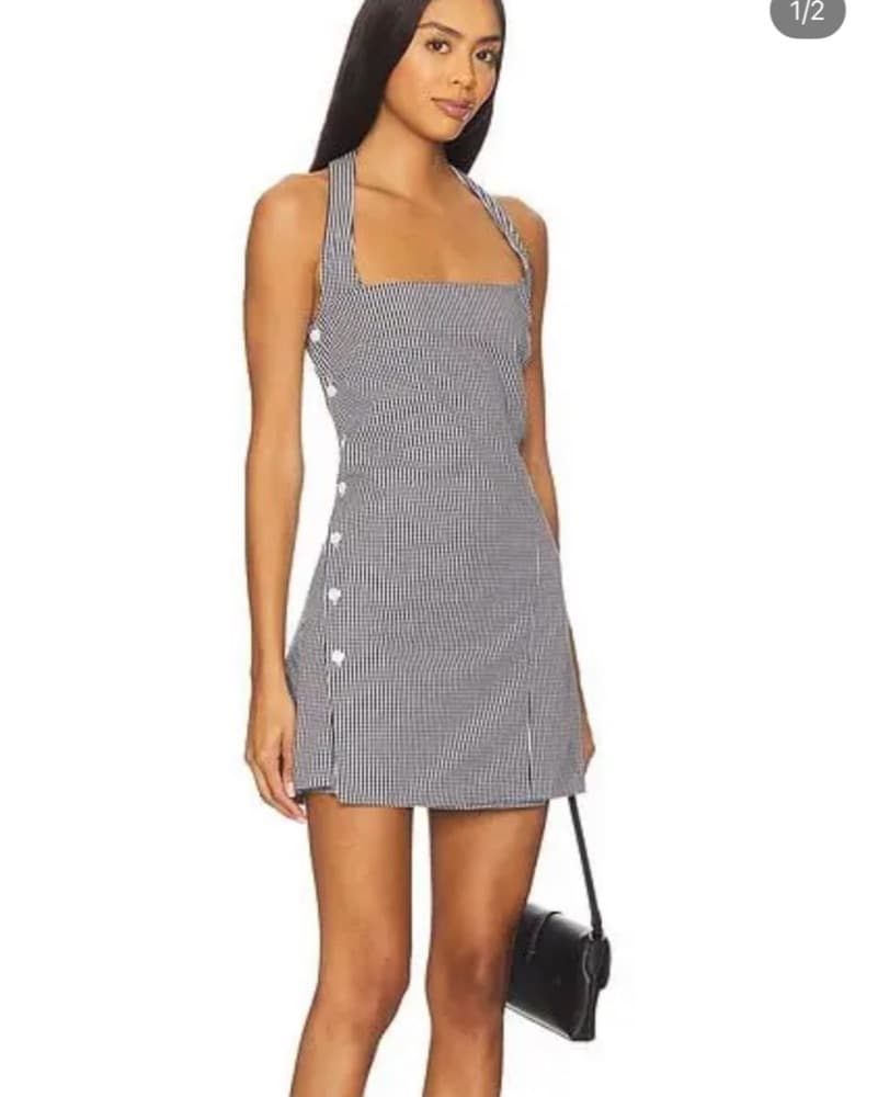 West Cotton Wrap Mini Dress Frankies  - Image 1