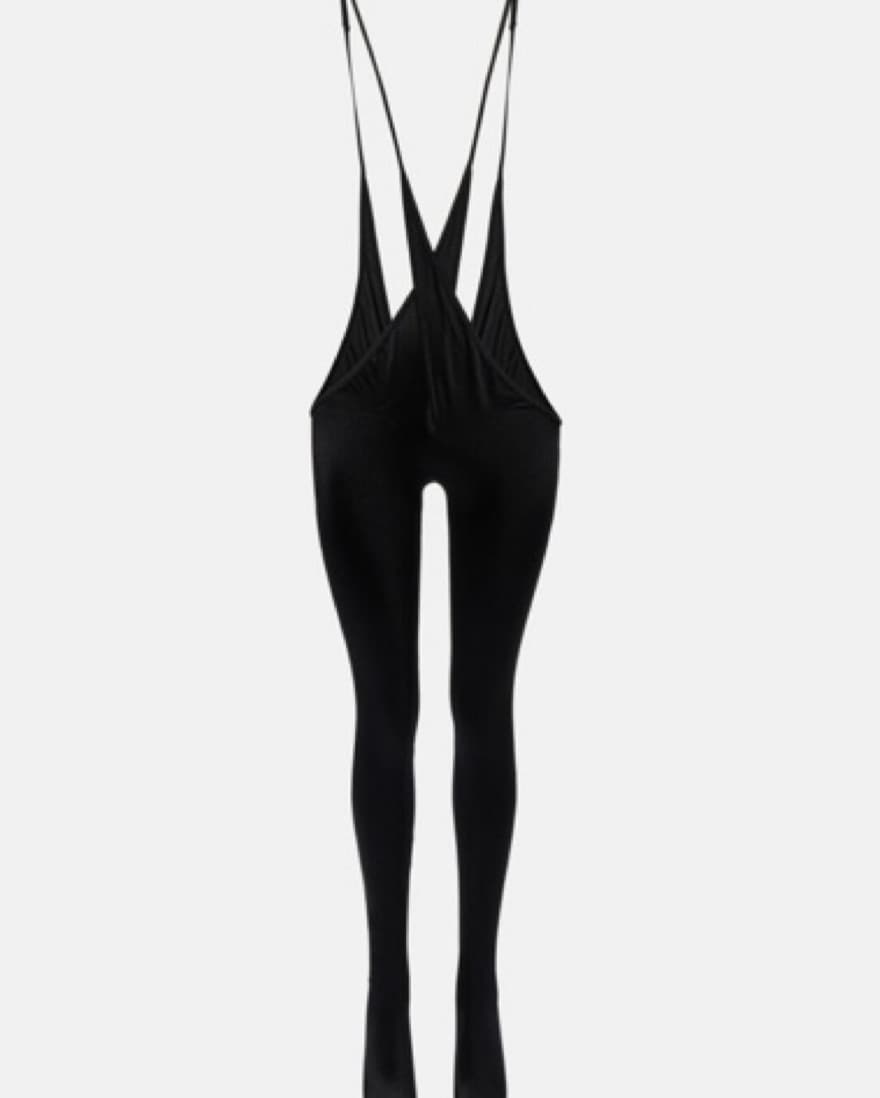 Cut Out Lace Up Tights - Image 2