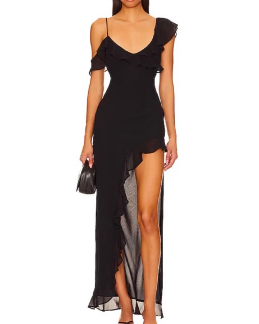 Runaway The Label Maxi Dress in Black - Image 1
