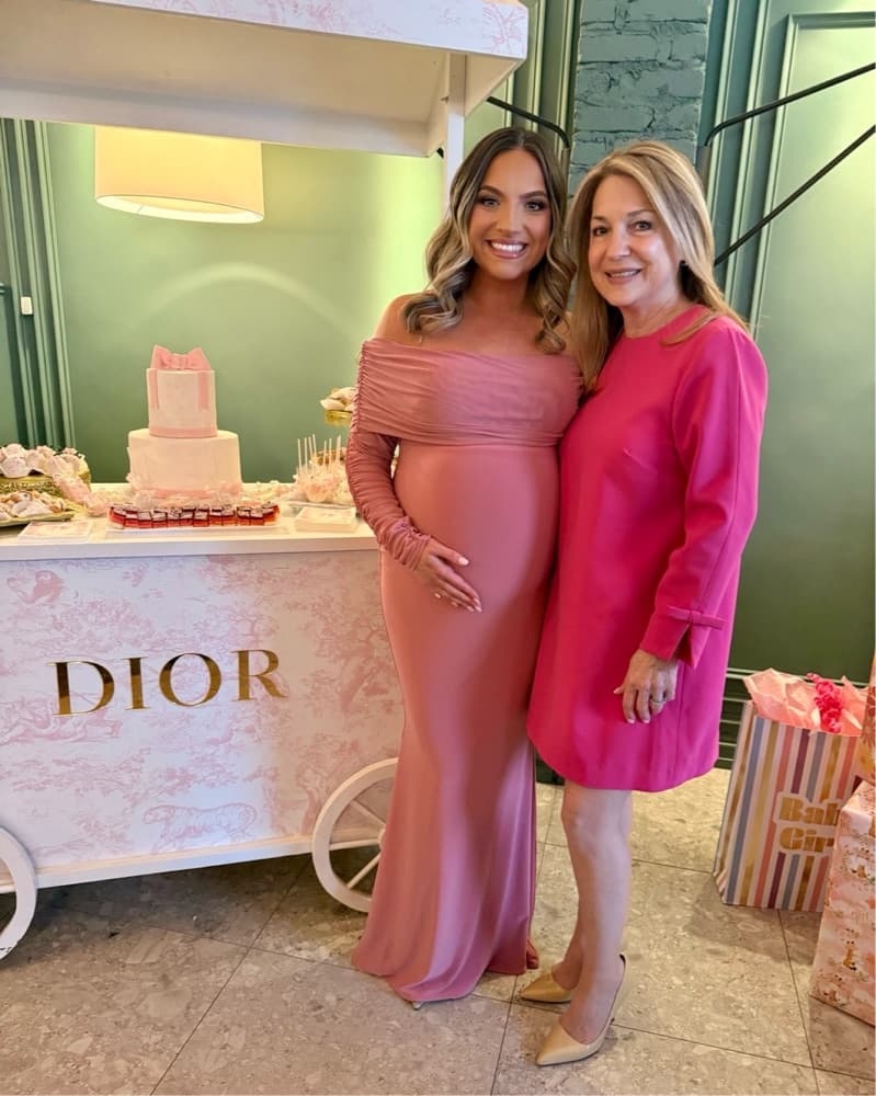 Pink baby shower Maternity Dress  - Image 2
