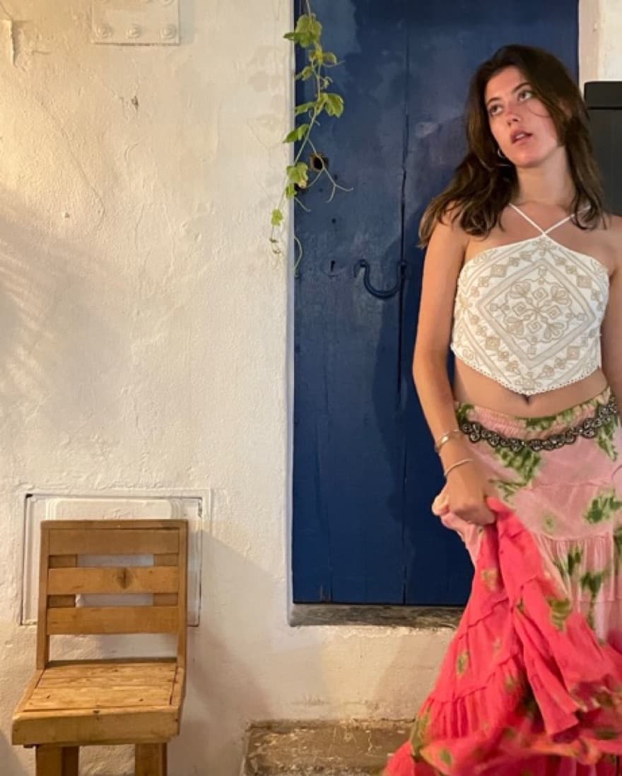 Vintage Pink Maxi Skirt  - Image 2