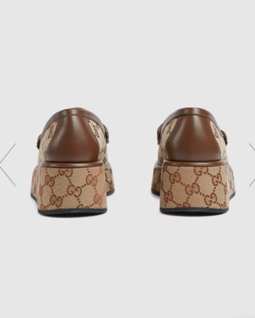 Gucci Monogrammed Platform Loafers - Image 2