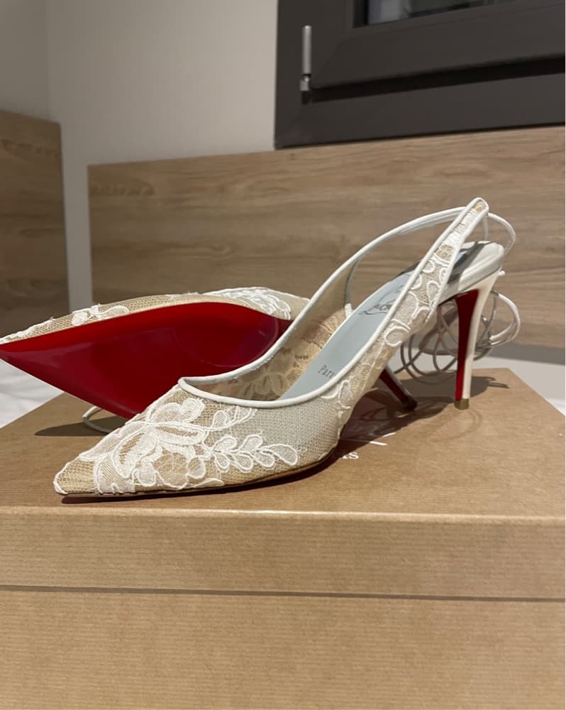 Christian Louboutin Lace Up Kate Heel - Image 1