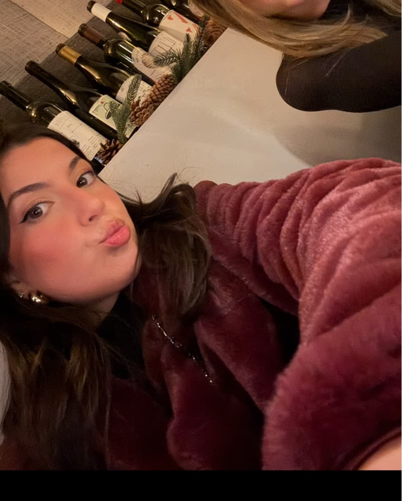 Burgundy Faux Fur Jacket - Image 2