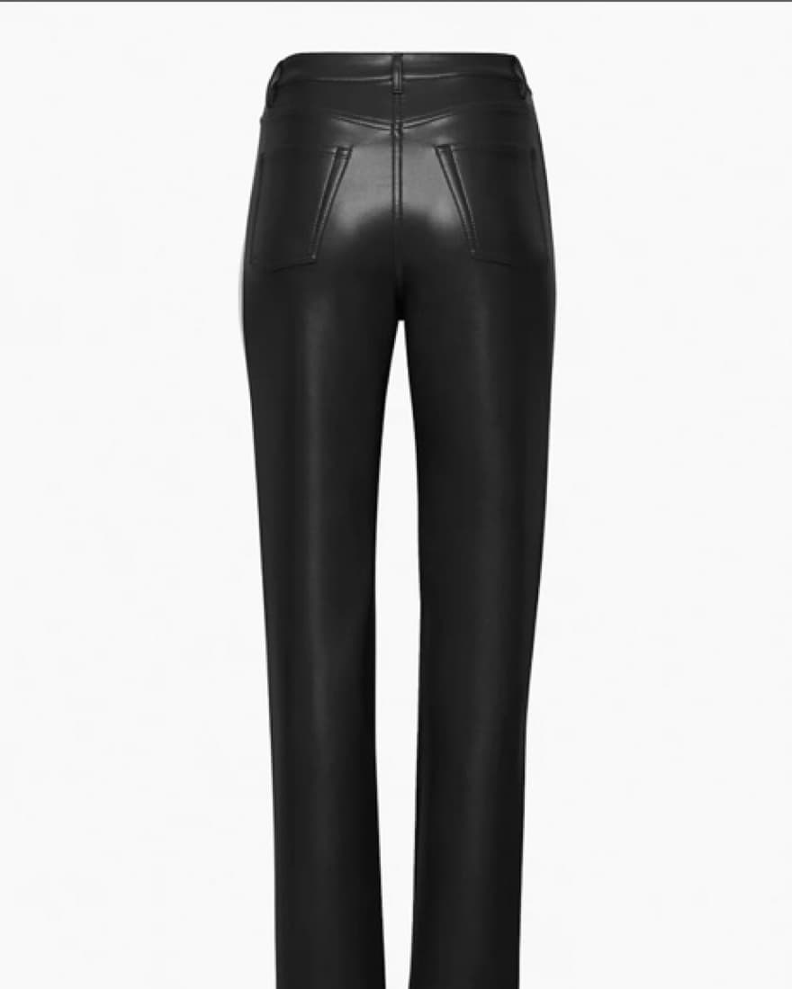 Aritzia Melina Black Leather Pants - Image 2
