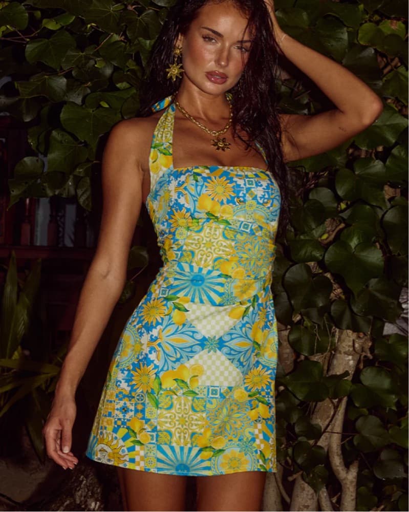 ANACAPRI MINI DRESS LEMON - Image 1