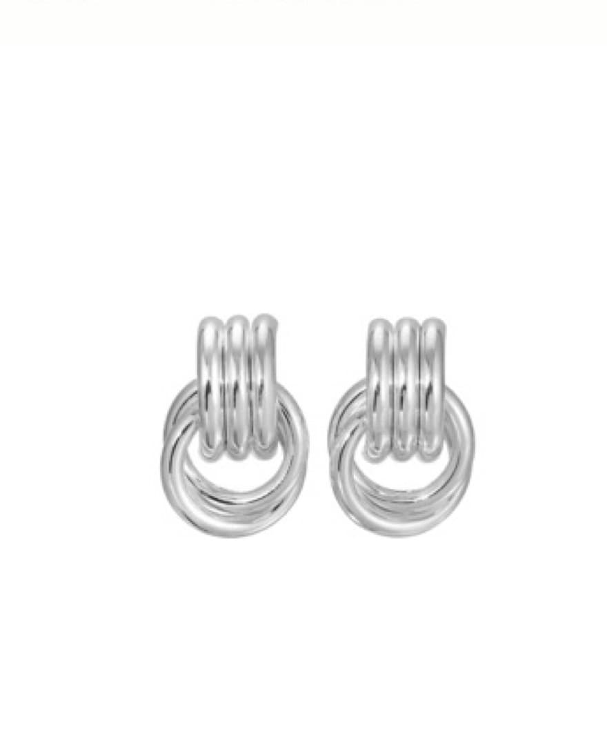 Heaven Mayhem Mini Knot Silver Earrings  - Image 1