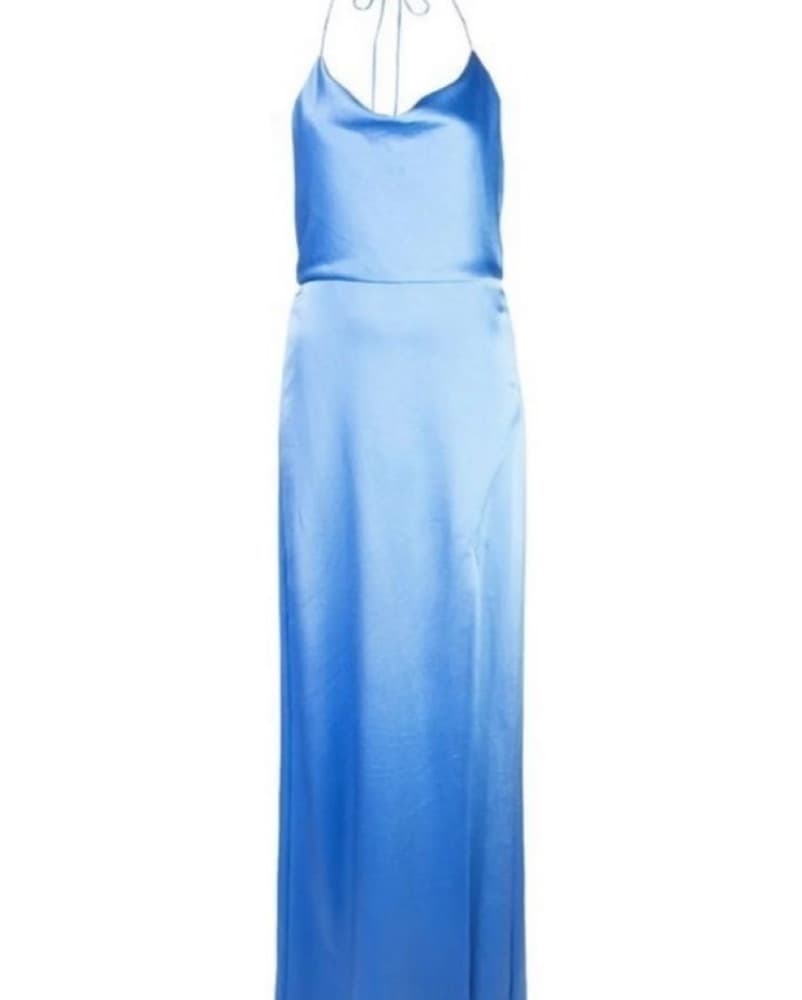 Blue Satin Gown - Image 6