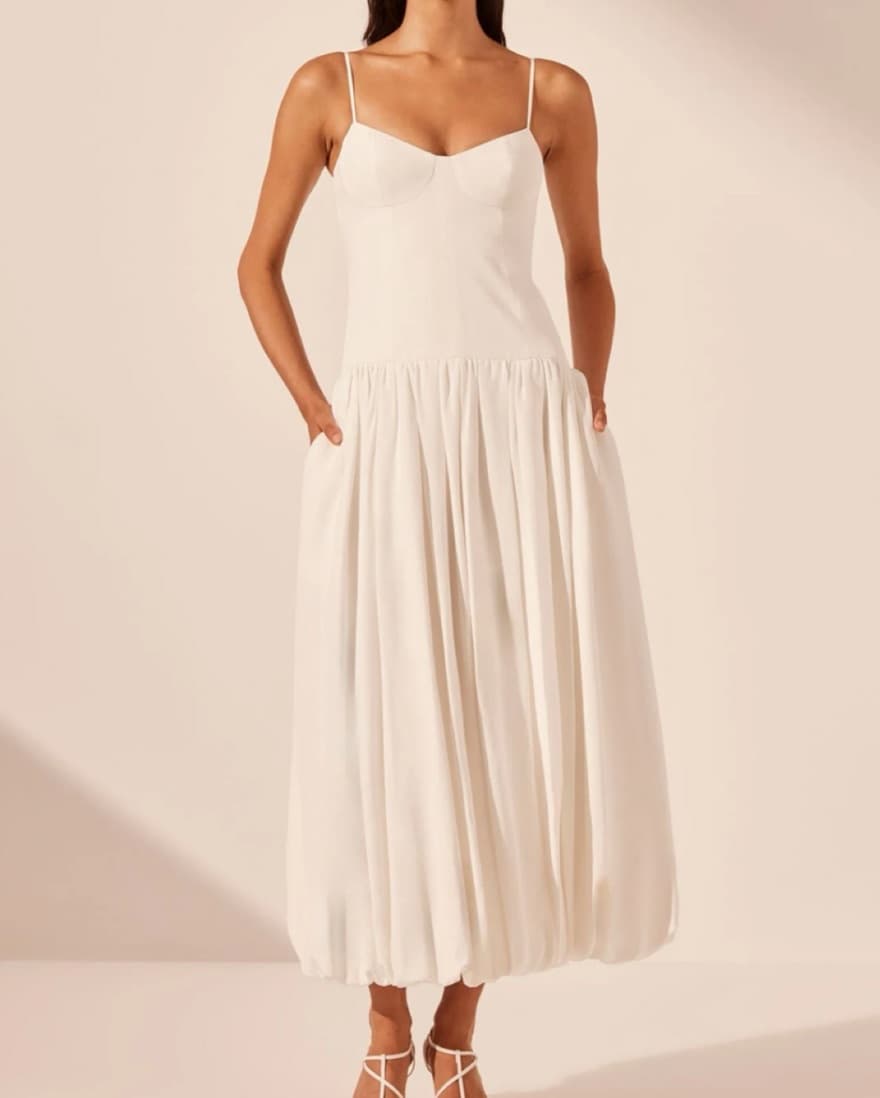 Shona Joy Bustier Bubble Midi Dress - Image 1
