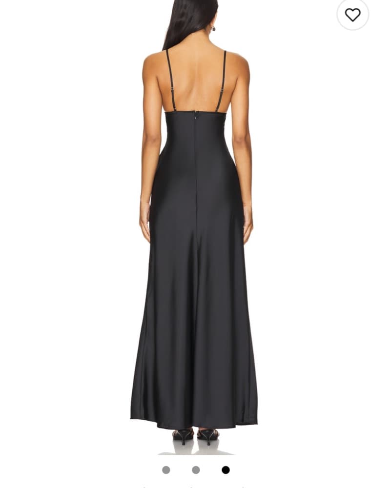 We Wore What Lace Slip Black Maxi Dress - Image 4