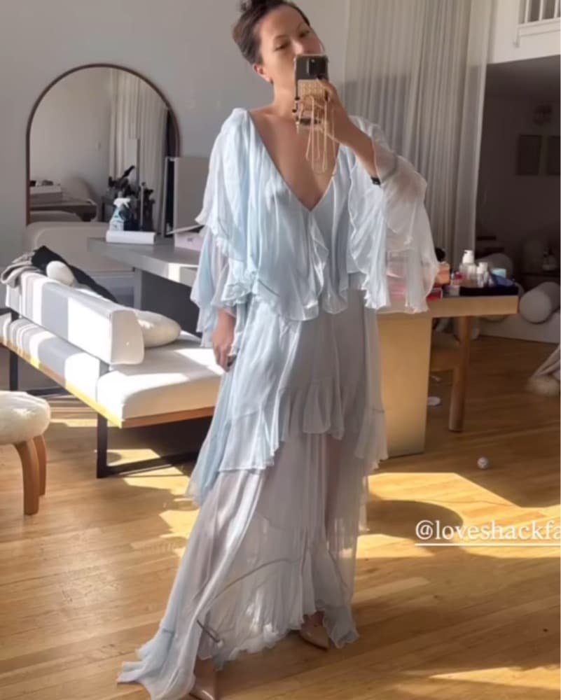 Blue Chiffon Gown - Image 1
