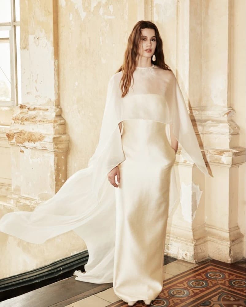 Huong White Cape Dress - Image 1