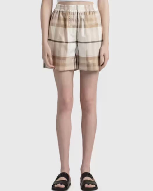 Burberry Beige Pattern Shorts - Image 1