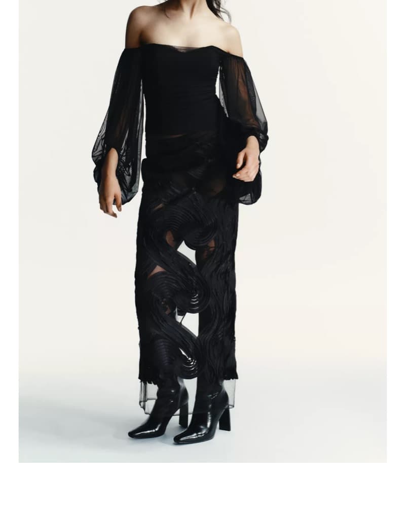 Black  Sheer Shirt - Image 5