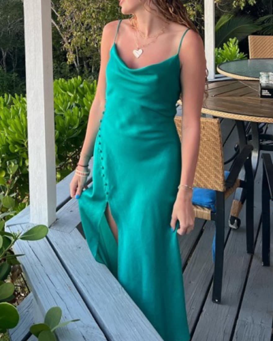 Zara Satin Midi Dress - Image 3