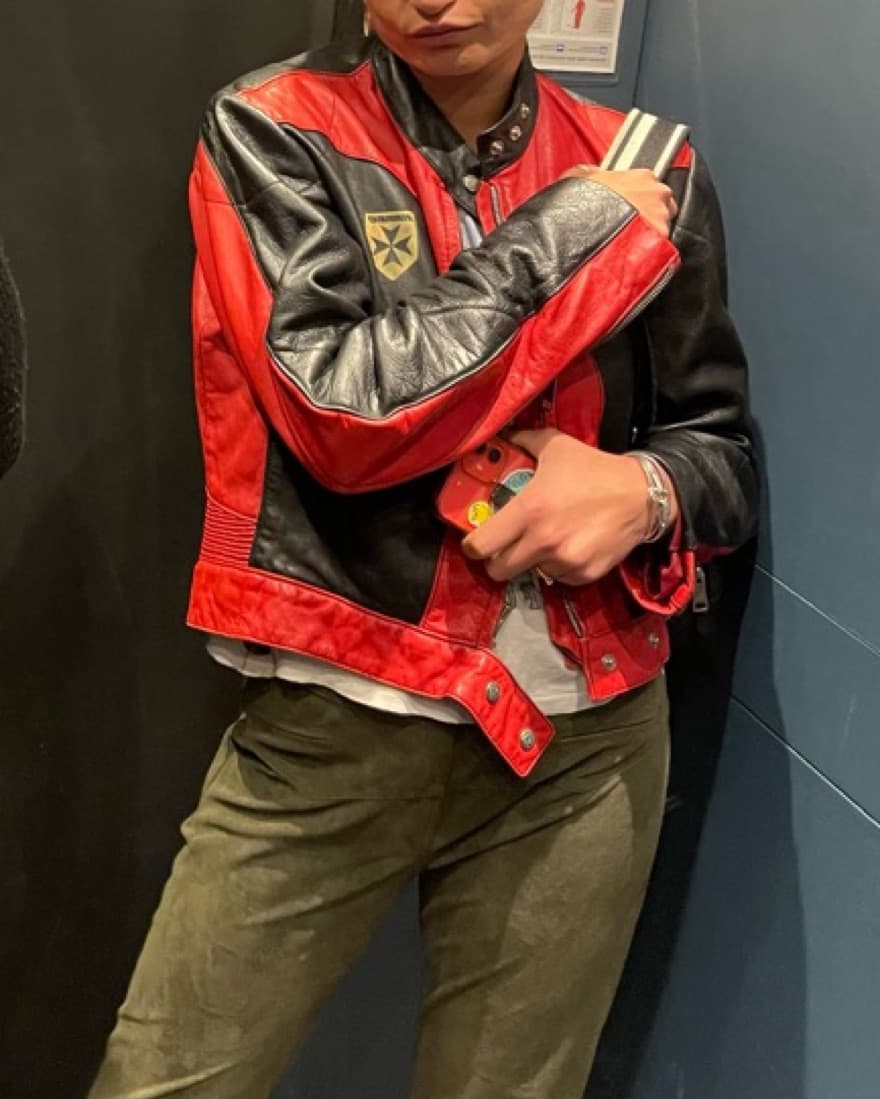 Vintage Red And Black Leather Jacket - Image 3