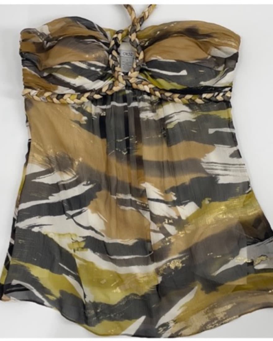 Y2K Vintage Leopard Cache Halter Top - Image 3