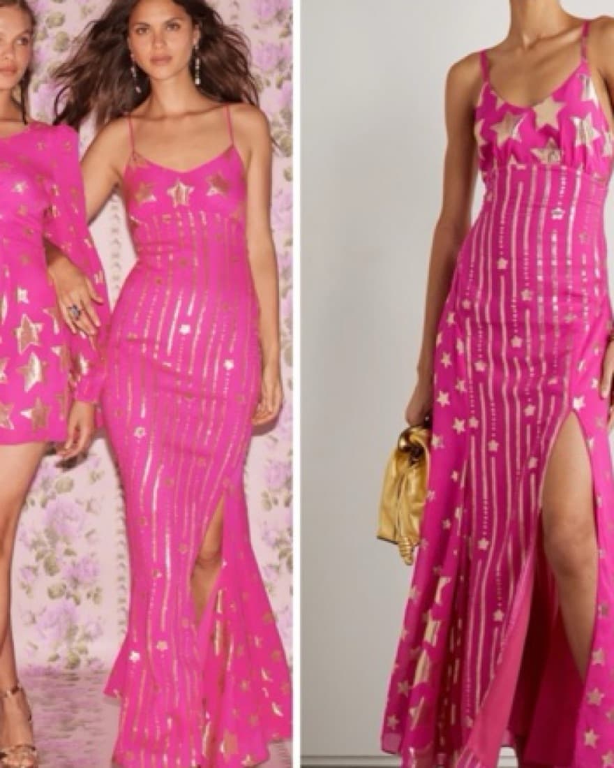 LoveShackFancy Metallic Star Dress - Image 1