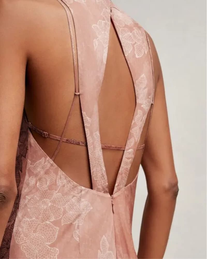 Reiss Chiffon Floral Cape Gown - Image 4