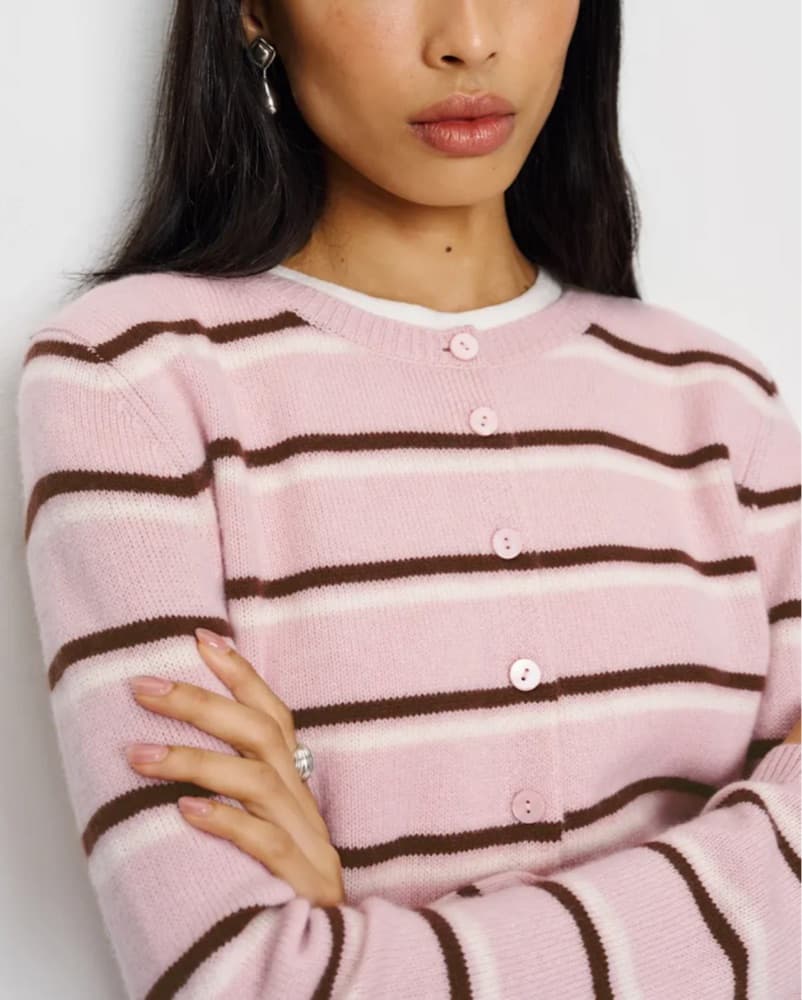 Reformation Clara Cashmere Crew Cardigan - Image 2