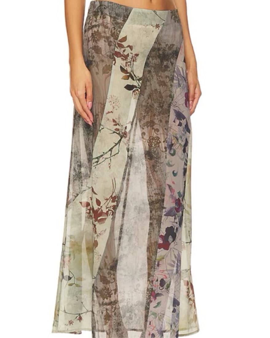 Jaded London Panelled Print Maxi Skirt  - Image 3