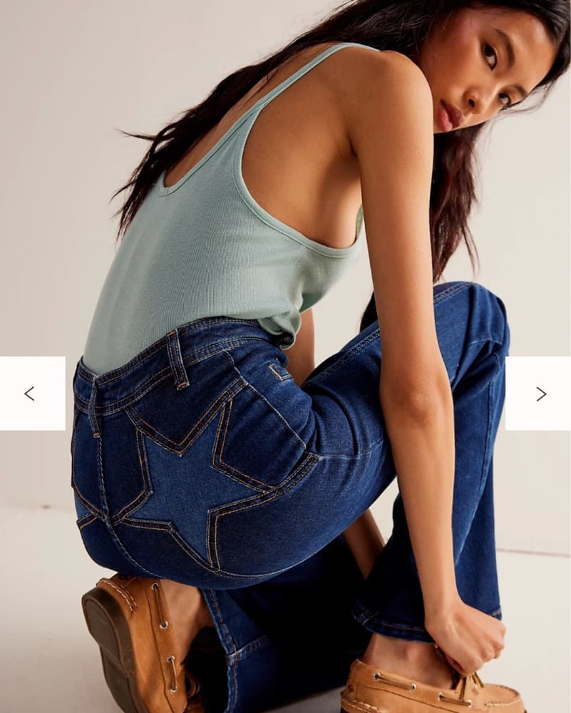 Free People Denim Star Jeans - Image 4