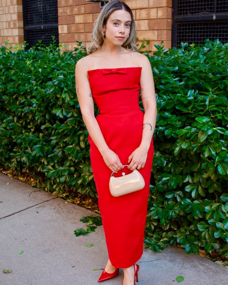 Helsa The S Curve Dress With Bow  - Image 1