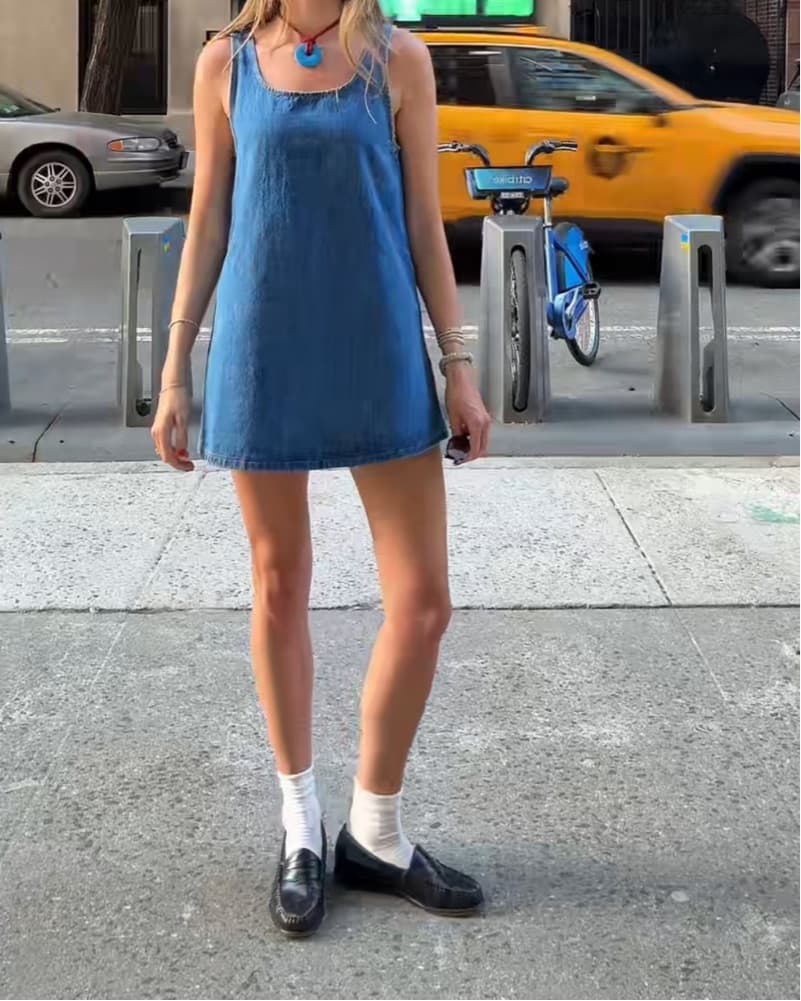 Parke Denim Mini Dress - Image 1