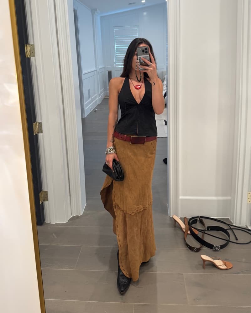 Suede Skirt  - Image 1