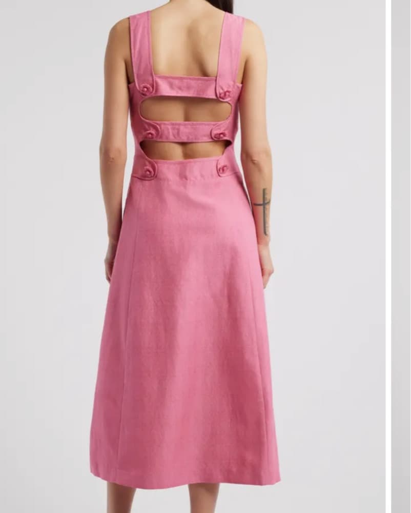 Cult Gaia Pink Midi Dress Xxs - Image 5
