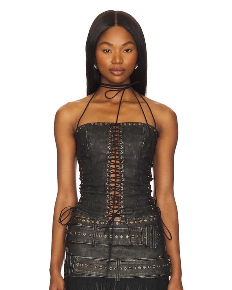 Longline Lace Halter Corset - Image 3