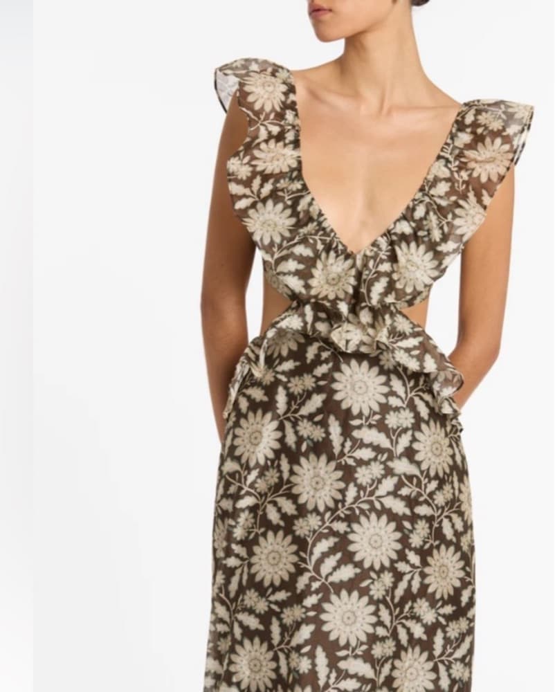 SIR. Xanita Frill Midi Dress - Image 5