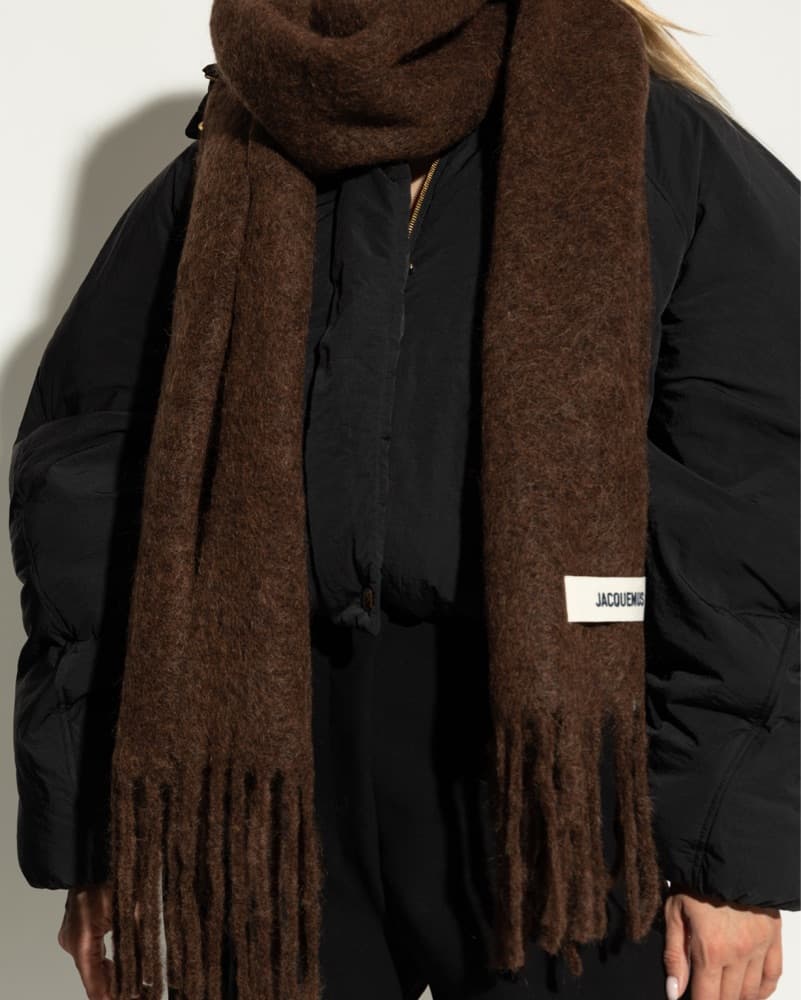 Jacquemus Brown Wool Scarf - Image 2